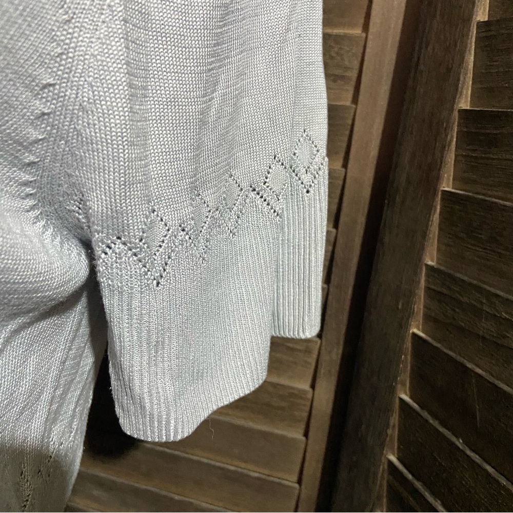 Tail 100% Silk Gray Polo Shirt Open Knit Preppy XL Academia Luxury Golf Tennis - Picture 5 of 11
